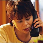 Woman on telephone