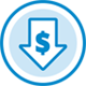 reduced taxes icon