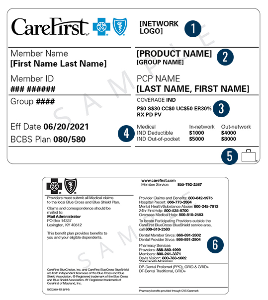 Member ID Card | CareFirst BlueCross BlueShield