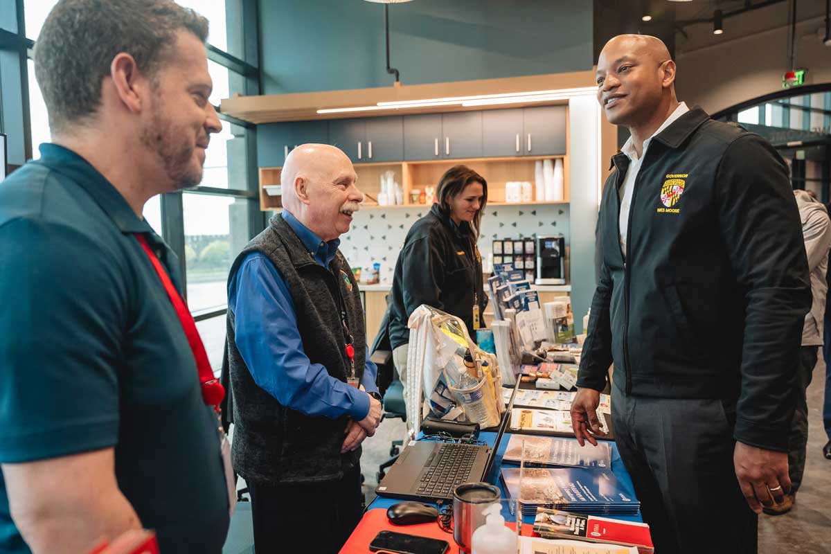 Governor Wes Moore in Canton community
