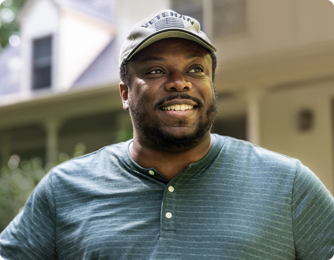 military veteran black man smiling