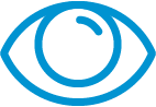 Blue vision icon