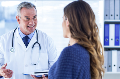 Doctor talking to his patient